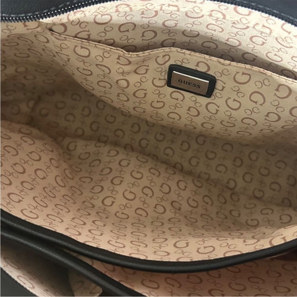 GUESS Black Monogram Tote Handbag - Picture 5 of 8
